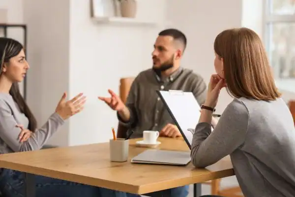 Image of couple access free mediation using family mediation voucher scheme Waterlooville